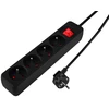 Przedłużacz Prailginimo laidas 1,5 m, 3 x 1,5 mm2, 4G, juodas, ĮJUNGTA/IŠJUNGTA