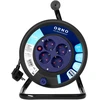 Orno Przedłużacz Prailginimo laido ritė, 4 lizdai 2P+Z, Schuko, PVC kabelis H05VV-F 3x1,5mm², ilgis 25m, šiluminė apsauga, srovės kelio sklendės