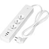 Orno Przedłużacz „Tuya“ išmanusis „Wi-Fi“ 3 lizdų prailgintuvas su įžeminimu ir 3 USB jungikliu, baltas