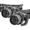 Amio Profesionalus spiralinis priekabos laidas 2x 15 PIN 5m 24V