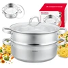 Puodas na parę stal, komplektas 3 elementy śr.24cm - 3.5l klausberg