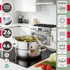 Puodas na parę stal, komplektas 3 elementy śr.26cm - 4.6l klausberg