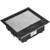 Orno Puszka Grindų dėžutė moduliniams lizdams 6 x 45x45 mm arba 12 x 22,5x45 mm, dangtelis: pagamintas iš natūralios medžiagos, juodas