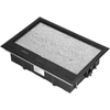 Orno Puszka Grindų dėžutė moduliniams lizdams 8 x 45 x 45 mm arba 16 x 22,5 x 45 mm, dangtelis: pagamintas iš natūralios medžiagos, juodas