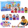 Lean Toys Edukacinė dėlionė Abėcėlės traukinukas su gyvūnais 40 el.