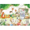 Lean Toys Dėlionė 100 vnt. - Gyvūnų mokykla