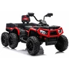 Lean Cars Raudonas keturratis visureigis su 6 ratais ir priekaba JC606, 24 V, 4x4
