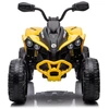 Lean Cars Akumuliatorinis keturratis- visureigis vaikams „Can-Am Renegade 4x4“, geltonos spalvos
