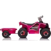 Lean Cars Akumuliatorinis keturratis su priekaba vaikams XMX630T, rožinės spalvos