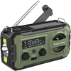 Kruger & Matz Saulės energija varomas radijas, nešiojamas SOS avarinis radijas, 10000 mAh išorinė baterija, žibintuvėlis, dinamo, KrugerMatz