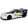 Lean Toys Radijo bangomis valdomas sportinis automobilis Corvette C6.R 1:18 baltas