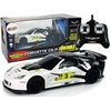 Lean Toys Nuotoliniu būdu valdomas sportinis automobilis Corvette C6.R, 2.4 G, 1:24, baltas