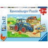 Ravensburger Dėlionė 2x12 vnt. - Sunkus darbas