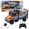 Lean Toys Nuotolinio valdymo RC sunkvežimis, oranžinis ir mėlynas, 20 cm