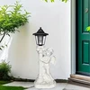 Realne Ceny Krzysztof Alchimionek Saulės energija maitinamas angelas LED figūrėlė žvakidė dekoracija statulėlė sodui ant kapo 49 cm