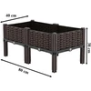 Realne Ceny Krzysztof Alchimionek Podwyższona Donica Ogrodowa do Kwiatów Warzyw Modułowa 80x40x38cm Brązowa