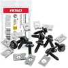 Rinkinys śrubek i blaszek montażowych 22 mm ? 6 mm 10kpl amio-05033