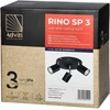 Orno RINO sieninis ir lubinis šviestuvas, maks. galia 3x50W, GU10, IP20, juodas