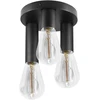 Orno RIO SP 3, sieninis-lubinis šviestuvas, E27, max. 3x60W, IP20, juodas, apvalus