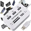 Rozdzielacz 7in1 USB šakotuvo kortelių skaitytuvo adapteris SD micro greitas skirstytuvas