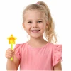Lean Toys Neoninė fluorescencinė žvaigždės formos švytinti lazdelė vakarėliams ir festivaliams, 22 cm