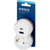 Orno Rozgałęźnik Skirstytuvas 2P+Z, USB-A+C, schuko, baltai pilkas