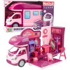 Lean Toys Lėlių namelis kemperis su LED šviesomis 42 dalys