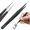 RTO 10x antimagnetiniai pincetai tiesūs ESD-11 metalo sp. sharp siauri XXL komplektas