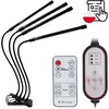 RTO - 4 augalų augimo lempos, 80 LED viso spektro, 36 W + nuotolinio valdymo pultas - e949-1