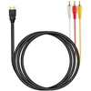 RTO Kabelis kabelis adapter przejściówka przewód 3x rca cinch hdmi 2.0 audio video 1,5m -e383