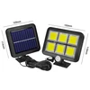 RTO Lampa solarna 120 LED sodo gatvės lempa su judesio jutikliu ir sutemos jutikliu IP67 -e865