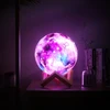 Lampka Naktinė lempa, mėnulio šviesa, šviečianti 3D mėnulio šviesa, RGB nuotolinio valdymo pultas, LED šviesa, mėnulio šviesa