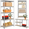 RTO Lentyna metalowy magazynowy 2w1 5 półek garażowy 180x90x40cm 750kg-or1116