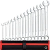 RTO Rinkinys plokščių dvikilpių veržliarakčių / combination spanner set