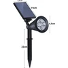 RTO Solarna lampa ogrodowa led wbijana reflektor czujnik zmierzchu punktowa - or1226