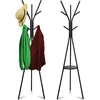 Wieszak Pastatoma drabužių kabykla, metalinė, juoda, lofto tipo, 9 kabliukai, 180 cm