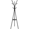 Wieszak Pastatoma drabužių kabykla, metalinė, juoda, lofto tipo, 9 kabliukai, 180 cm