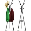 Wieszak Pastatoma drabužių kabykla, metalinė, juoda, lofto tipo, 9 kabliukai, 180 cm