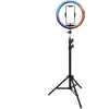 RTO Žiedinė lempa rgb led selfie ring statyw pilot + telefono laikiklis 21