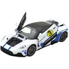 Lean Toys Metalinis sportinis automobilis su šviesomis, garsais, 1:22, baltas
