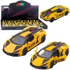 Lean Toys Lenktyninis automobilis metalinis 1:32 geltonas su atidaromomis durimis