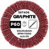 Ściernica Plokštelinis šlifavimo diskas su abrazyvine vilna, kotas 60 x 25 x 6 mm, P60