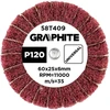 Ściernica Plokštelinis šlifavimo diskas su abrazyvine vilna, kotas 60 x 25 x 6 mm, P120