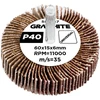 Ściernica Plokštelinis šlifavimo diskas su kotu 60 x 15 x 6 mm, P40