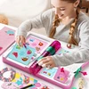 Lean Toys Slaptas dienoraštis su užraktu ir priedais, rožinis