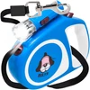 Smycz Šuns ir katės pavadėlis, automatinis, tvirta juosta, 5 m, su spyna, 15 kg, LED žibintuvėlis