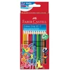Spalvotų pieštukų rinkinys „Faber-Castell“, 10 spalvų, su rankena, 201585
