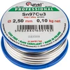 Cynel Spoiwo Litavimo užpildo metalas 97 % Sn, 3 % Cu, viela 2,5 mm, 100 g