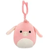 Squishmallows Minkšti saldainiai - 9 cm P22 užsegimas - Maudie rožinis asilas
