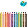 Staedtler - Noris Junior Chunky 3in1 spalvoti pieštukai, 12 vnt. (+2 metai) (140 C12)